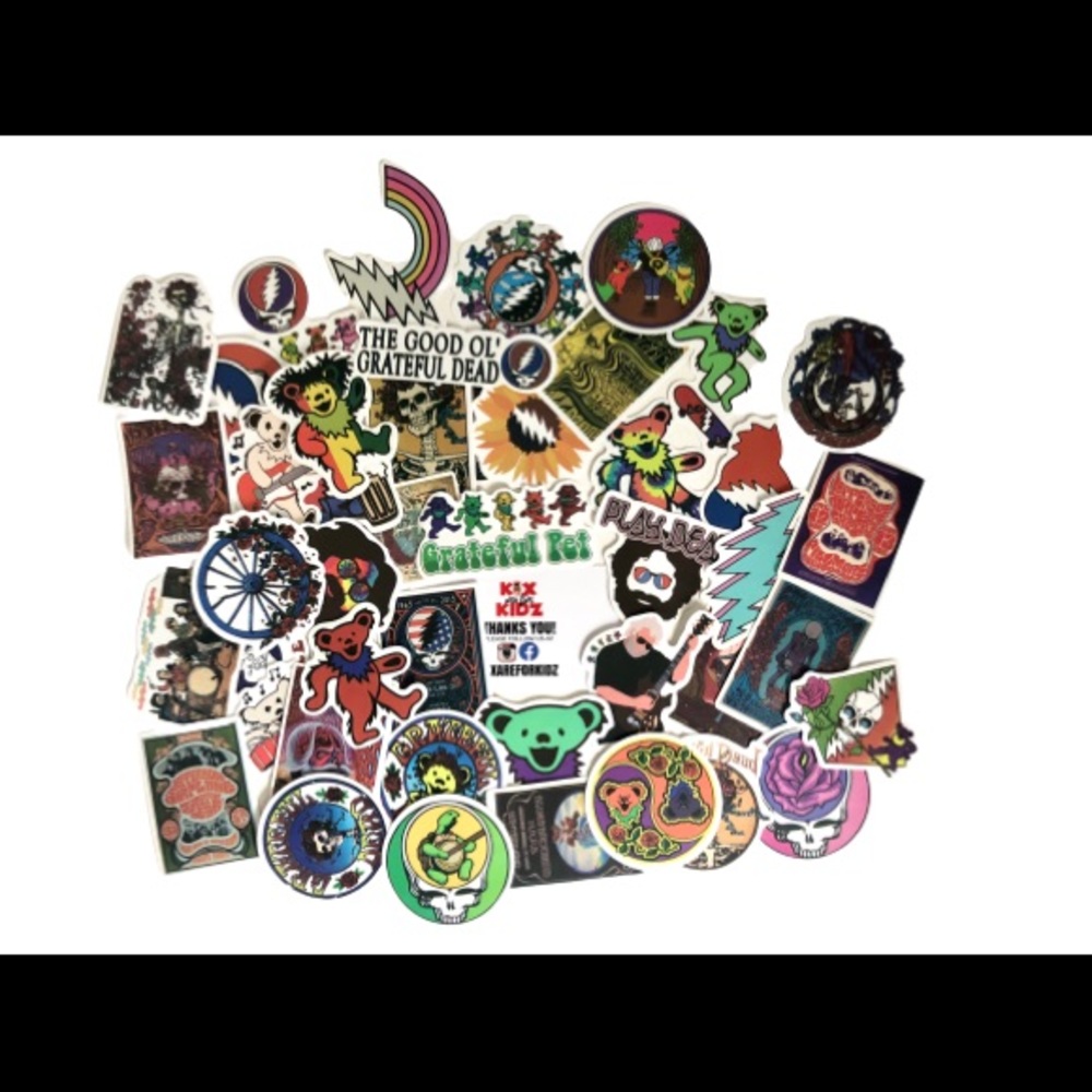 Retro Grateful Dead Rock Sticker Pack